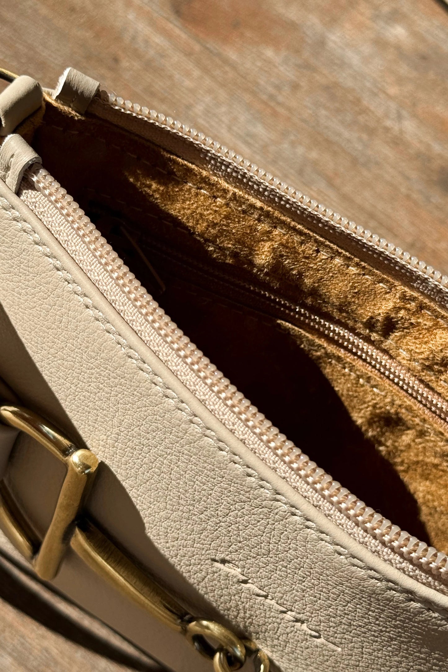 BAG, COCO - LEATHER, TAUPE