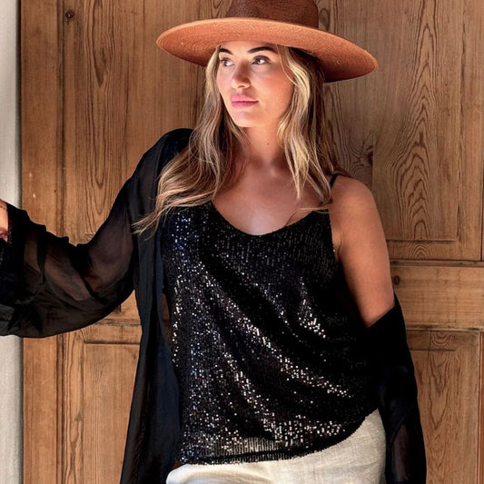 BECKY TOP W/SEQUIN