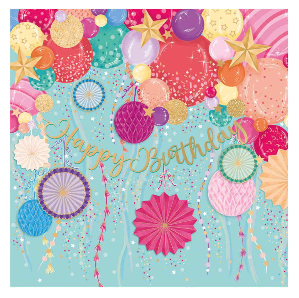 GREETING CARD - BIRTHDAY, BALLOONS
