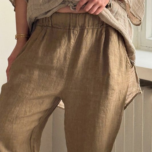 JOGGERS, LINEN - SAVANNA