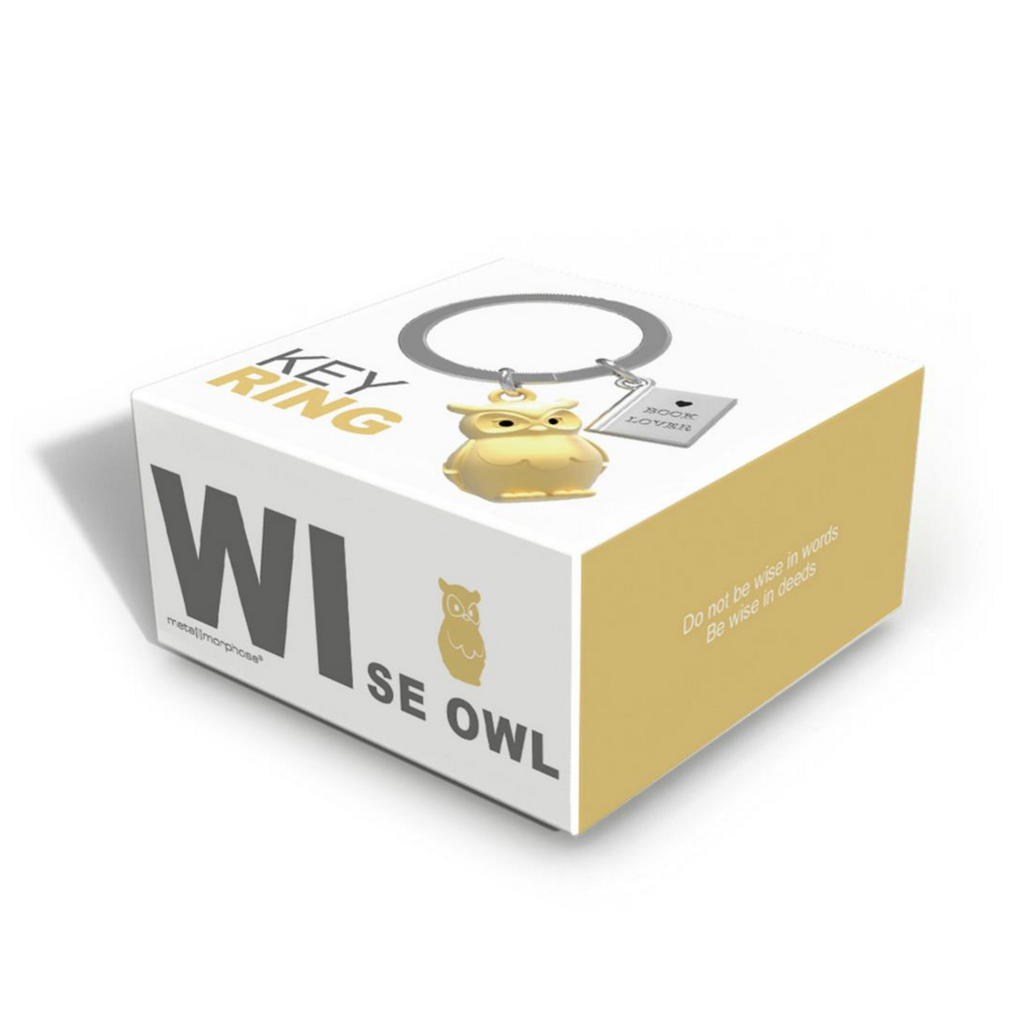 KEY CHAIN - OWL & BOOK