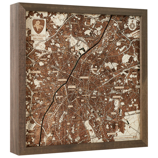 MAP, FRAMED - BRUSSELS
