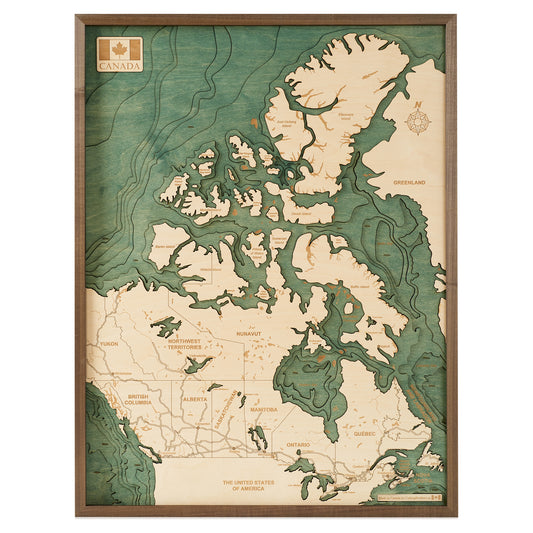 MAP, FRAMED - CANADA