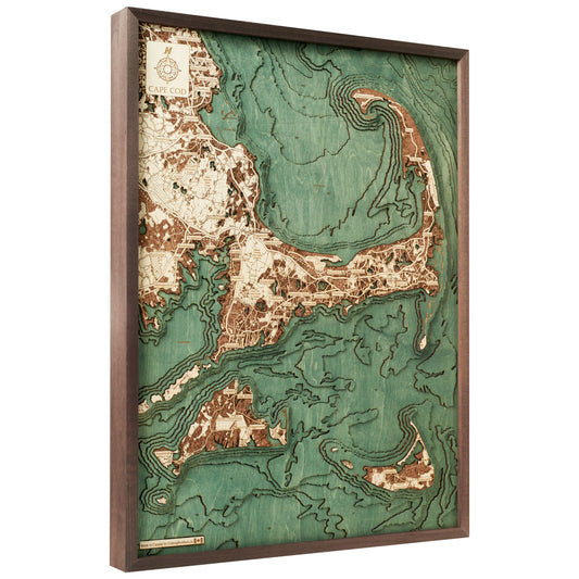 MAP, FRAMED - CAPE COD, NANTUCKET & M.V. (L)