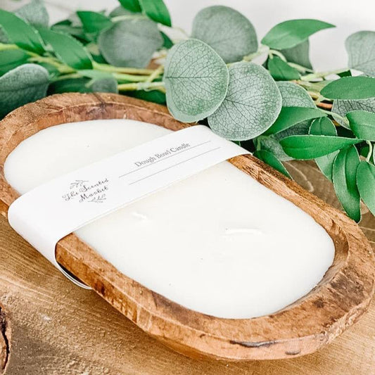 OVAL DOUGH BOWL CANDLE - CASHMERE