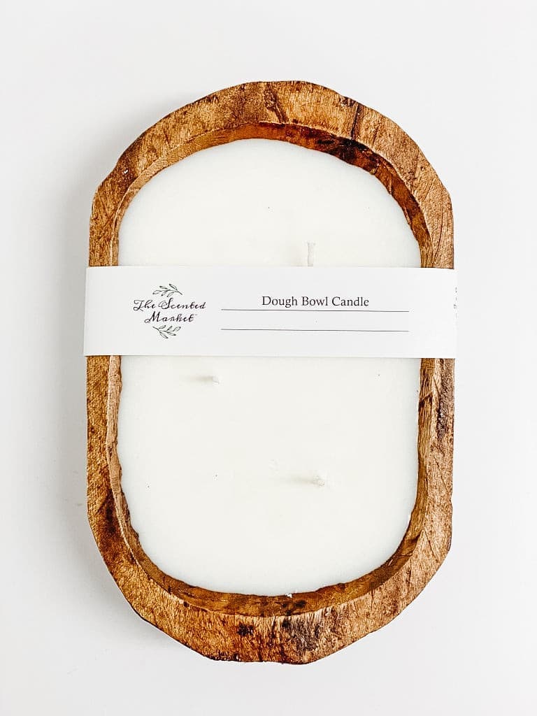 OVAL DOUGH BOWL CANDLE - CINNAMON BUN