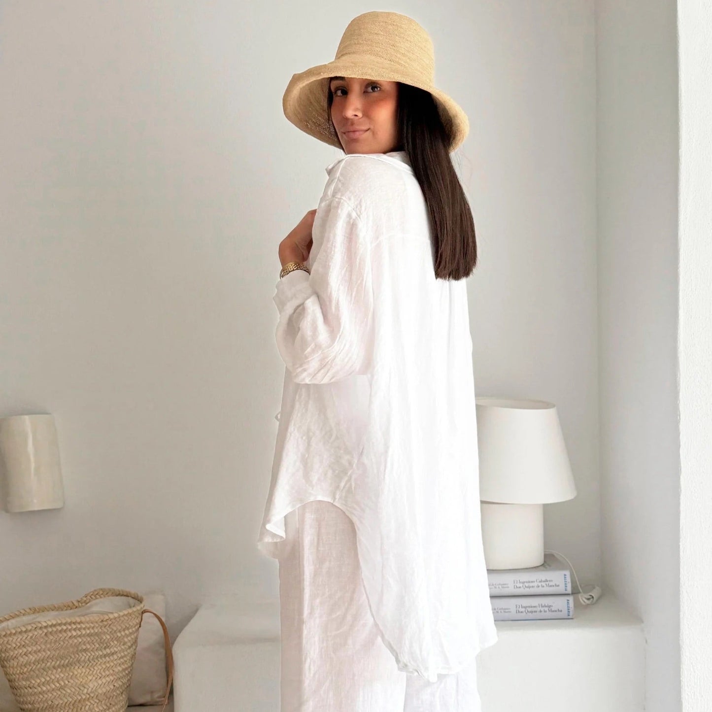 SHIRT LINEN, EASY DAYS - WHITE