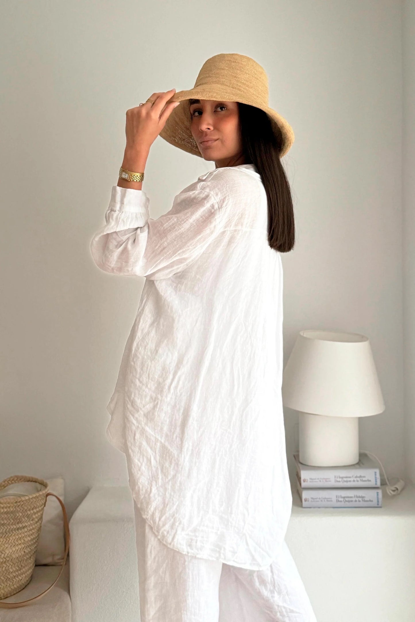SHIRT LINEN, EASY DAYS - WHITE