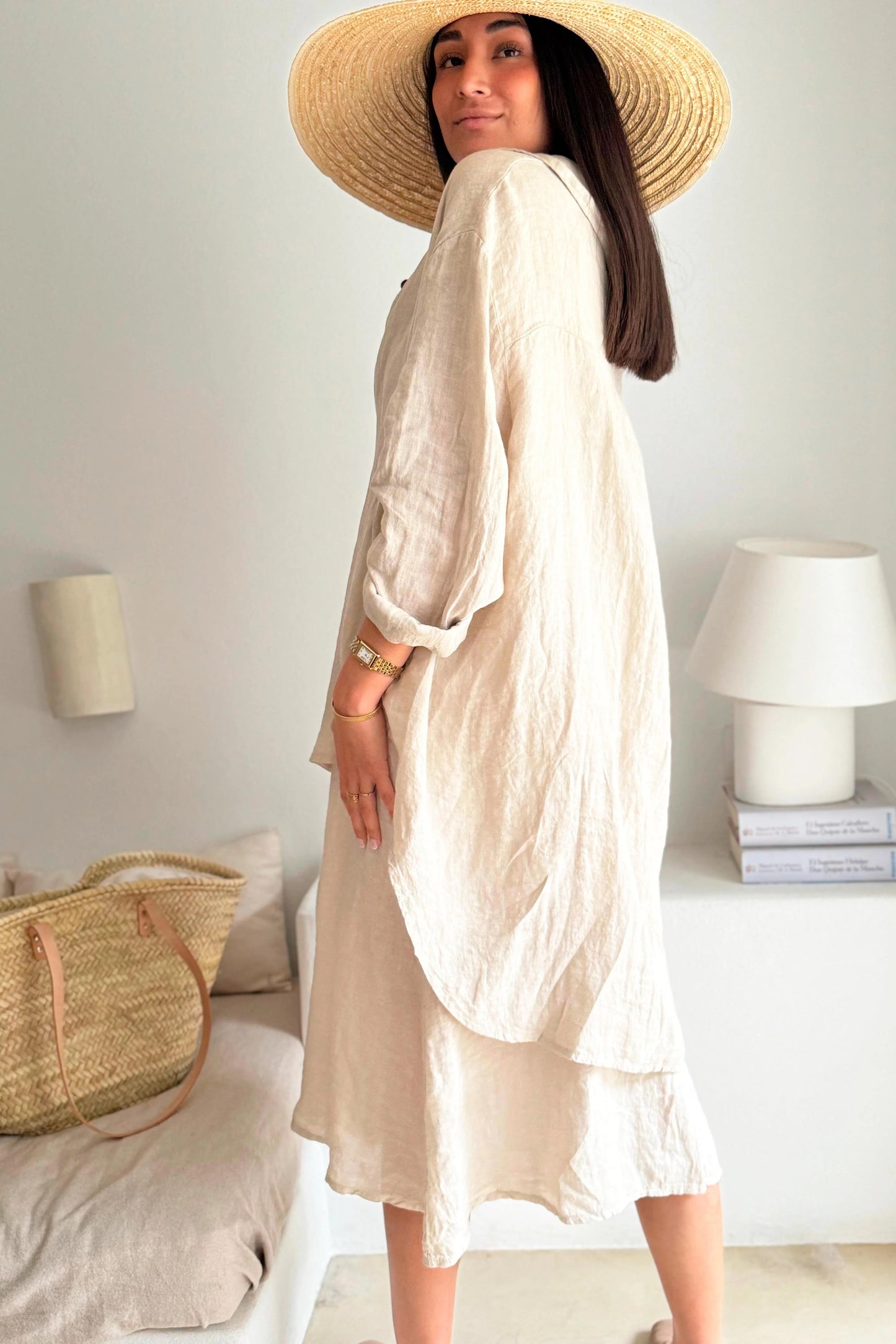 SHIRT LINEN, EASY DAYS - SAND