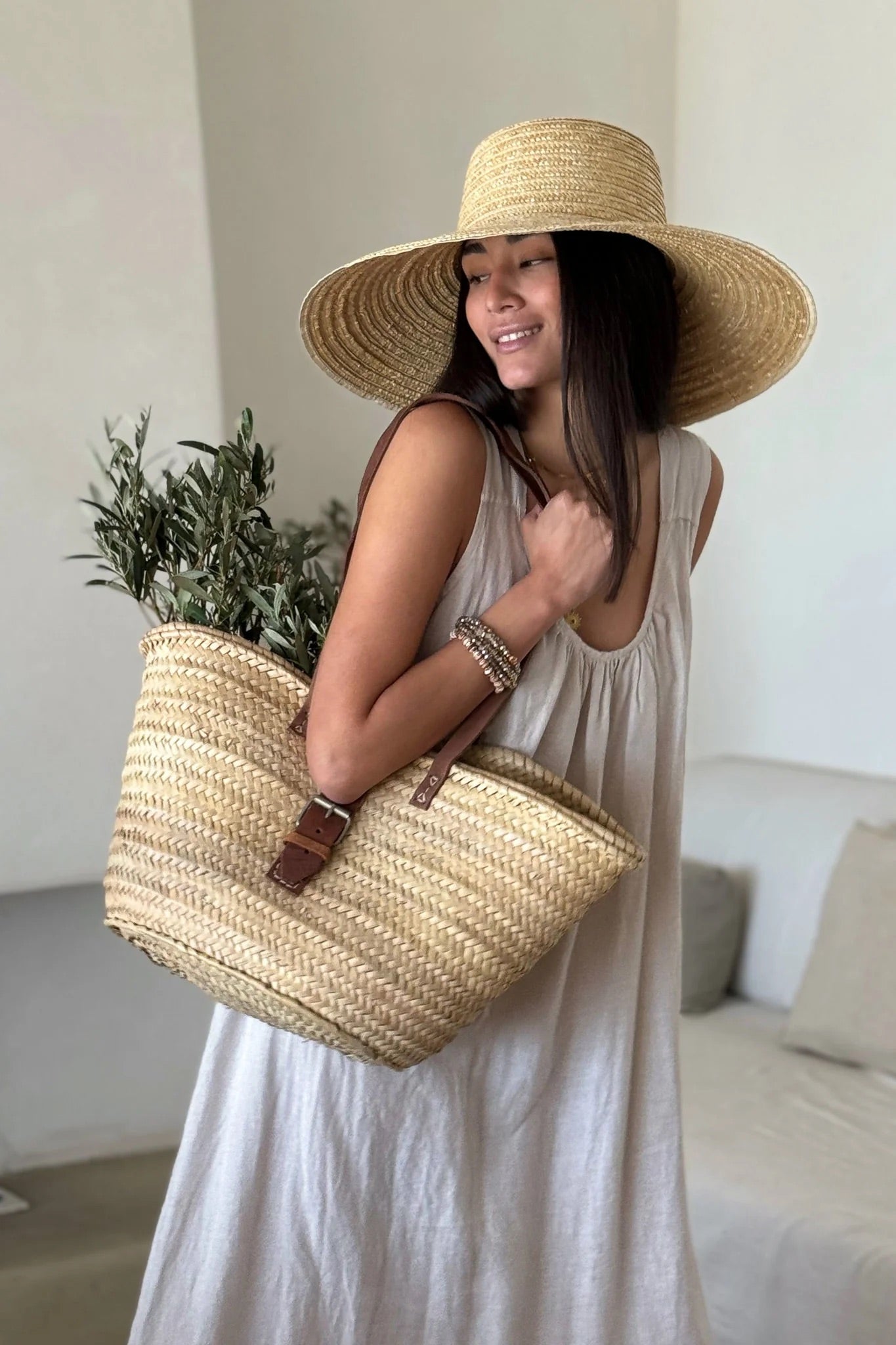 DRESS LINEN, EVANNA - SAND
