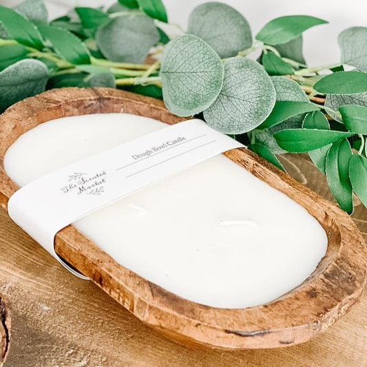 OVAL DOUGH BOWL CANDLE - TIS' THE SEASON