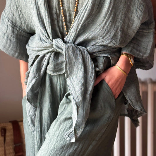 TROUSERS LINEN, FARO - CAMO