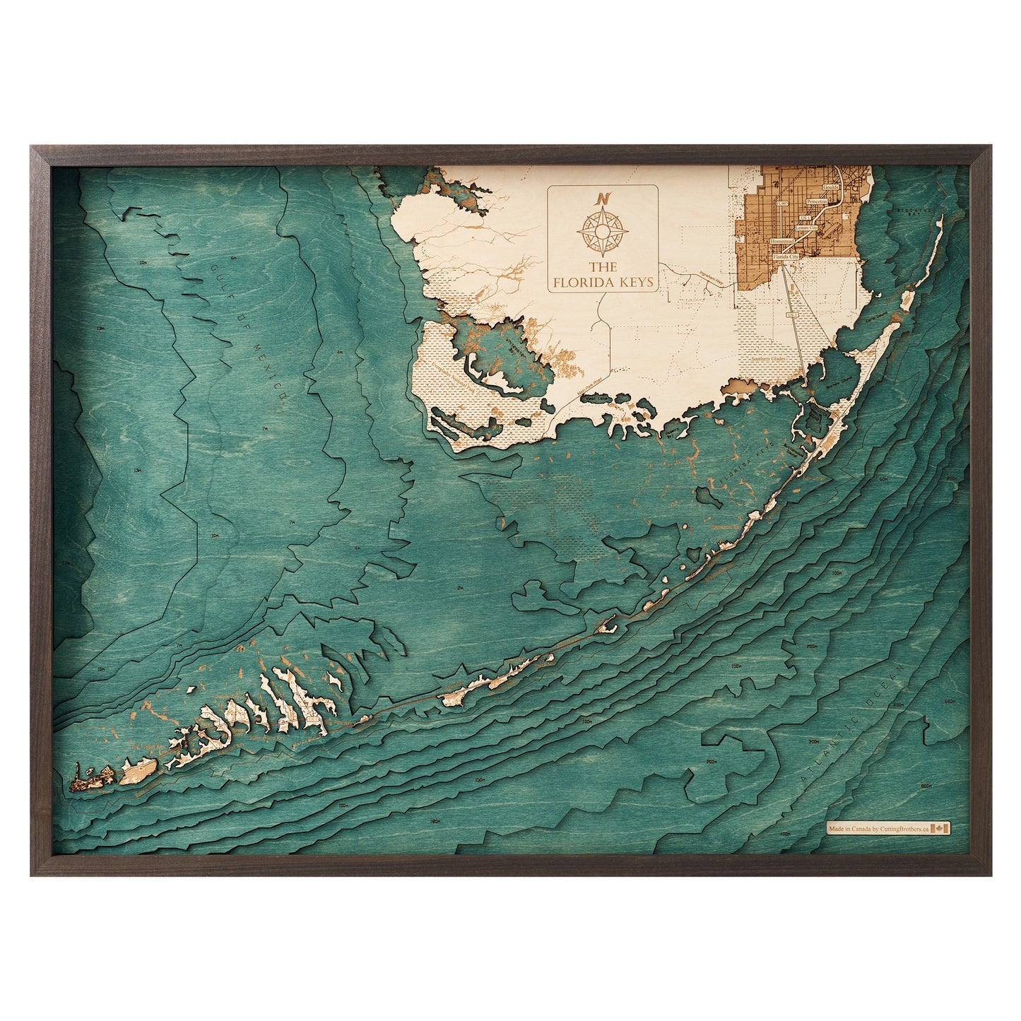 MAP, FRAMED - FLORIDA KEYS (L)