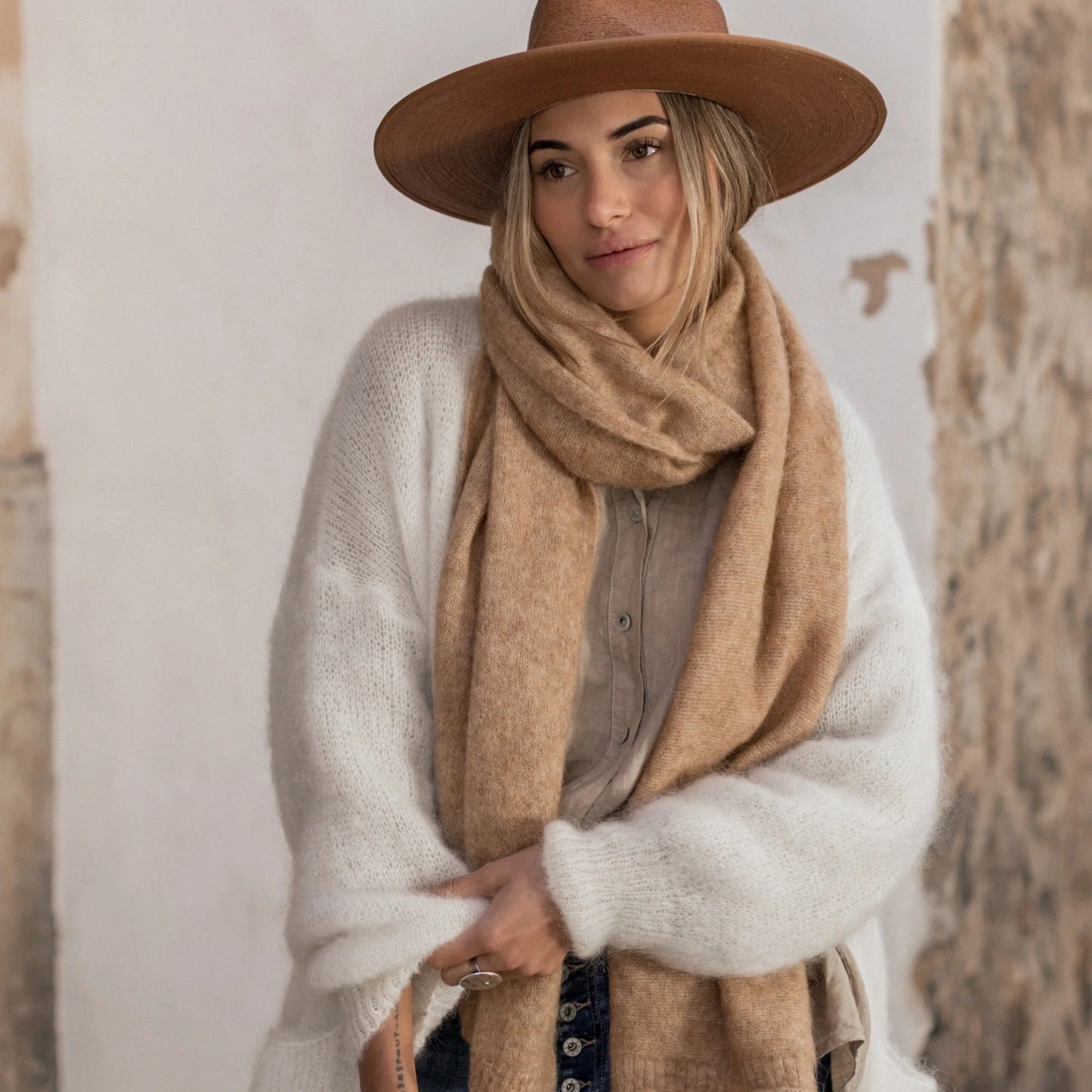 CARDIGAN, FOREVER IN LOVE - OFFWHITE