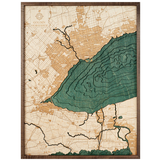 MAP, FRAMED - GOLDEN HORSESHOE