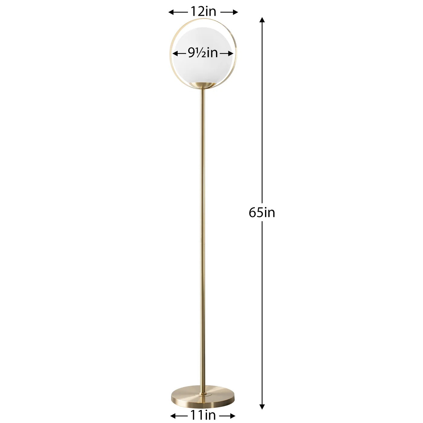 25% OFF! FLOOR LAMP HELLY - FROSTED WHITE GLOBE