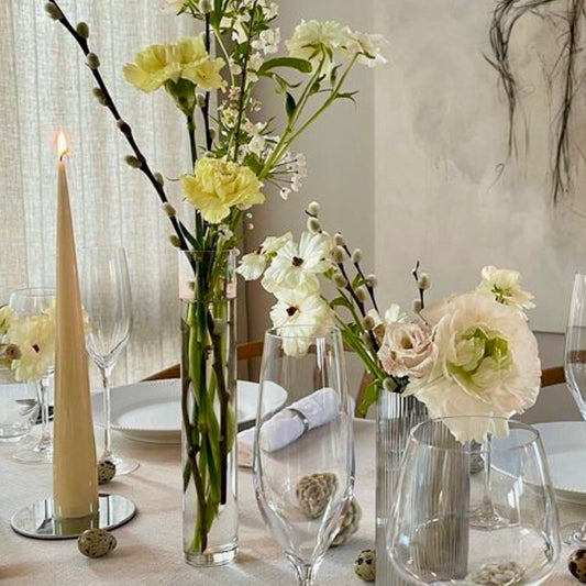 ESTER & ERIK, CANDLE PLATE - SHINY SILVER