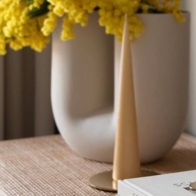 ESTER & ERIK, CANDLE PLATE - MATT GOLD