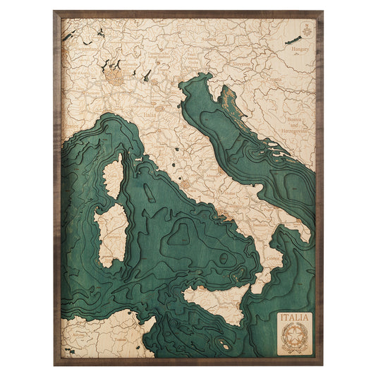 MAP, FRAMED - ITALY