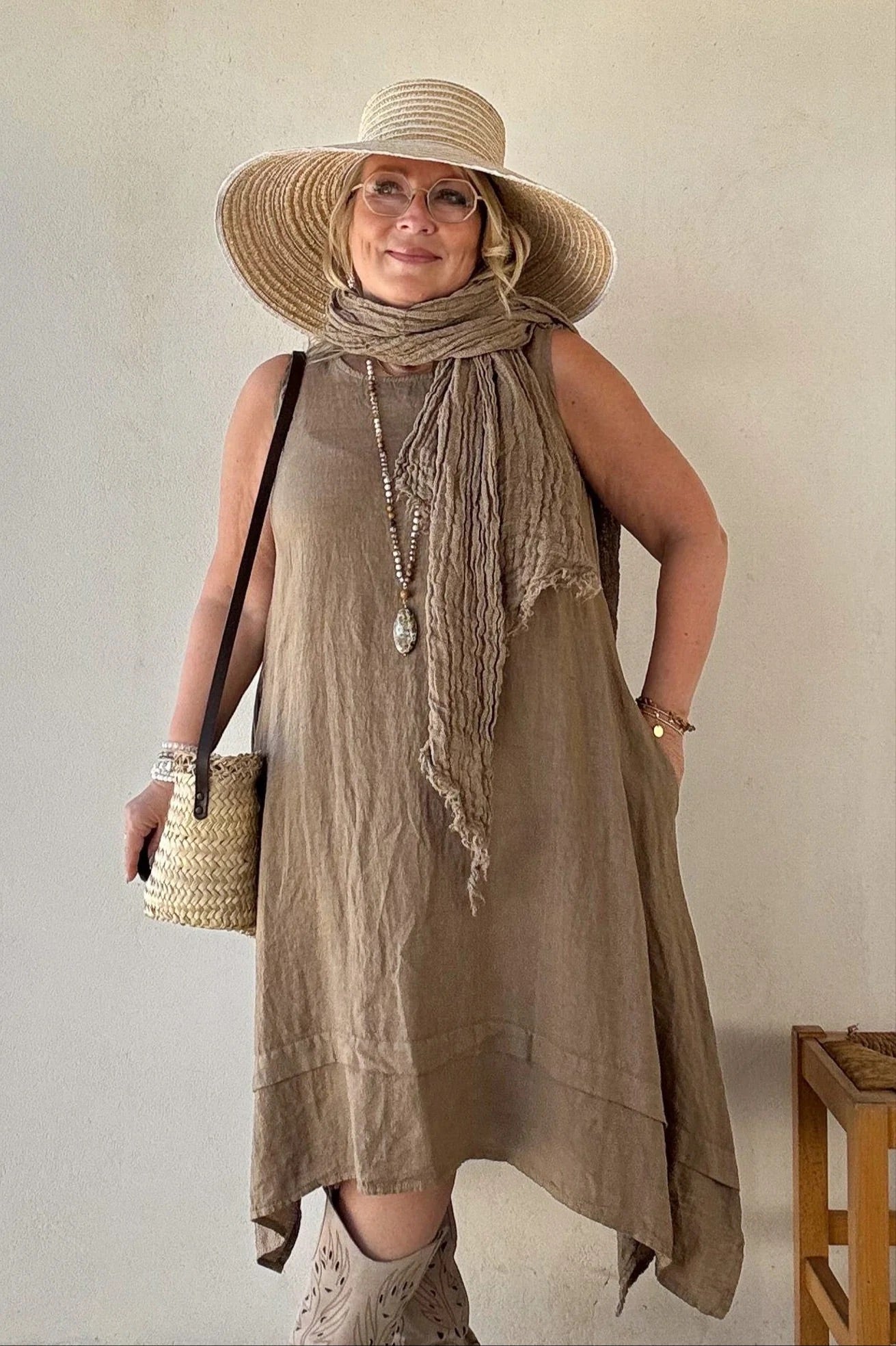 DRESS LINEN, JOLIE - SAVANNA