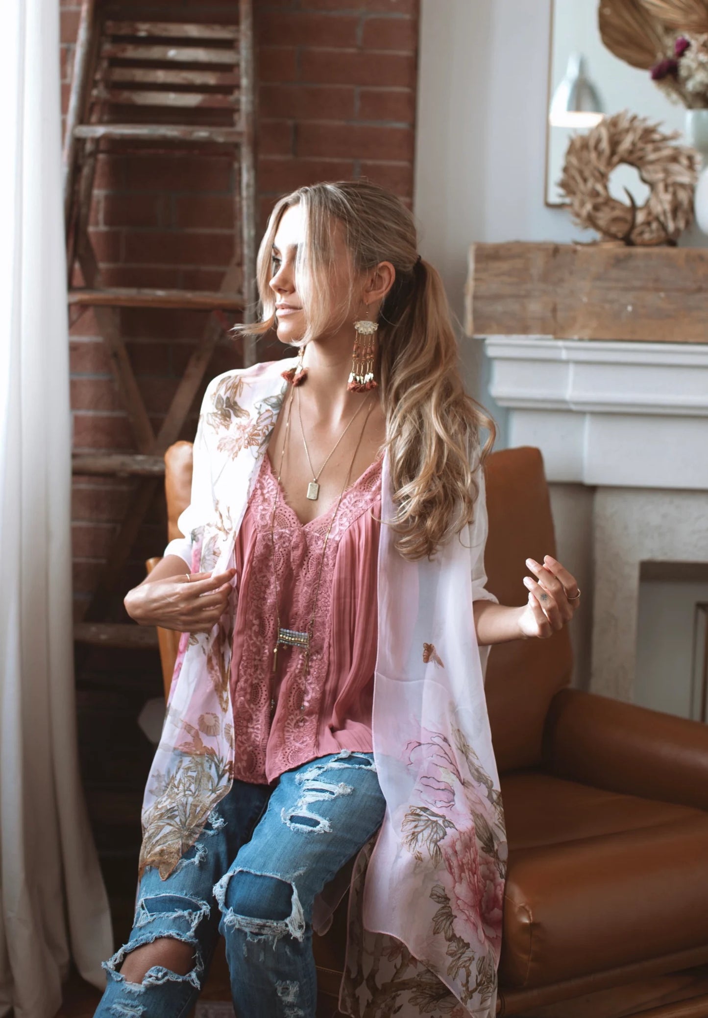 KIMONO, CHIFFON - ROSIE