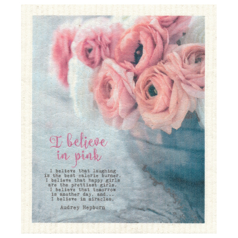 DISHCLOTH - BELIEVE IN PINK