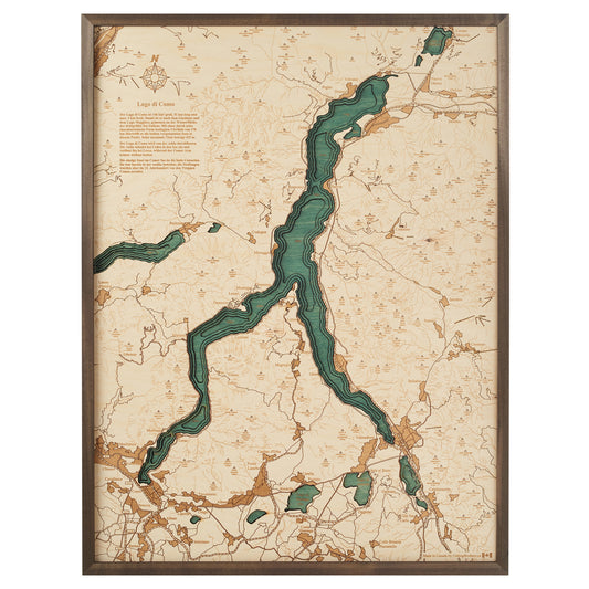 MAP, FRAMED - LAGO DI COMO