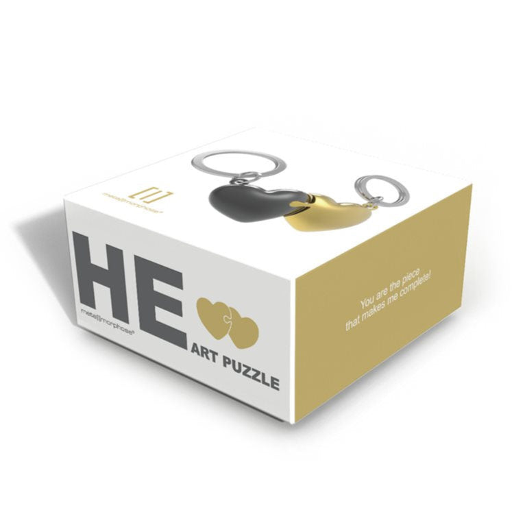 KEY CHAIN - HEART, BLACK/GOLD