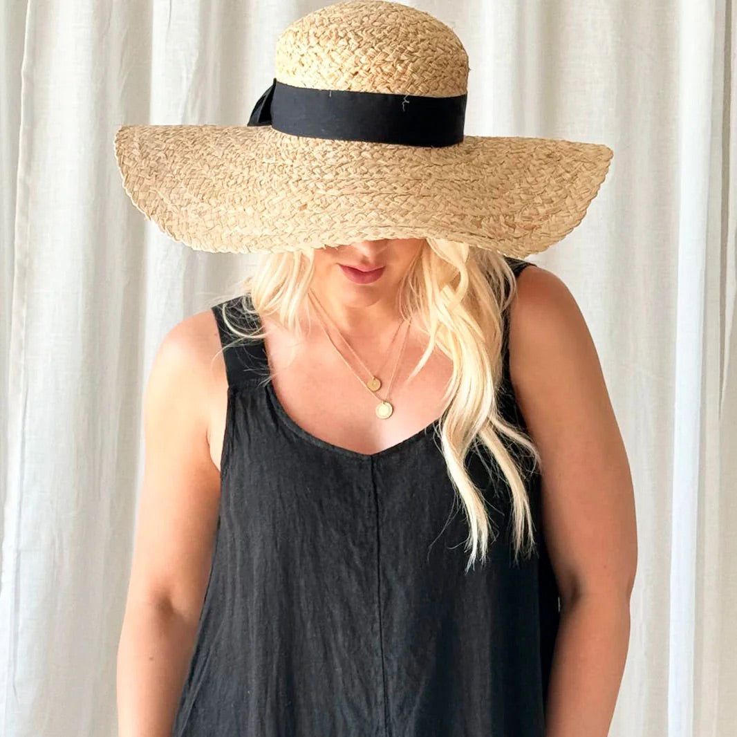 DRESS LINEN, MADDALENA - BLACK