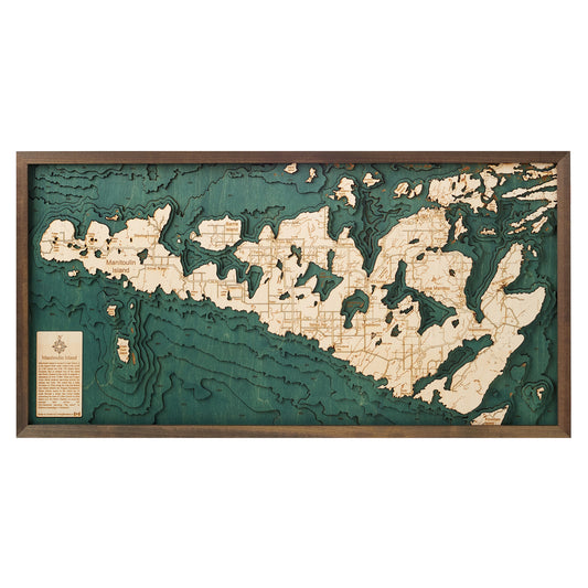 MAP, FRAMED - MANITOULIN ISLAND