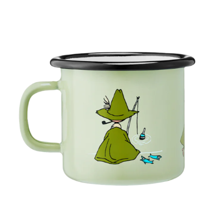 MOOMIN MUG, ENAMEL - SNUFKIN