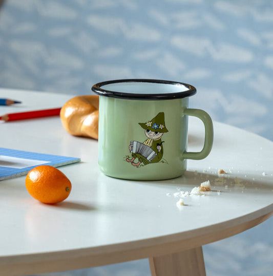 MOOMIN MUG, ENAMEL - SNUFKIN