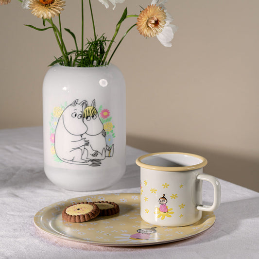 MOOMIN MUG (BIG), ENAMEL - FLOWERS