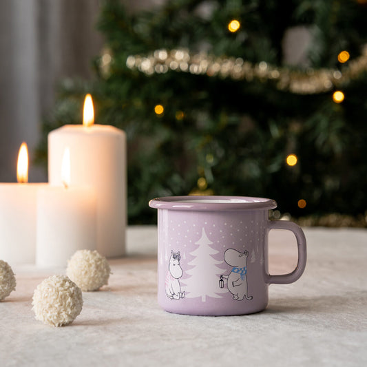 MOOMIN MUG, ENAMEL - SNOWFALL