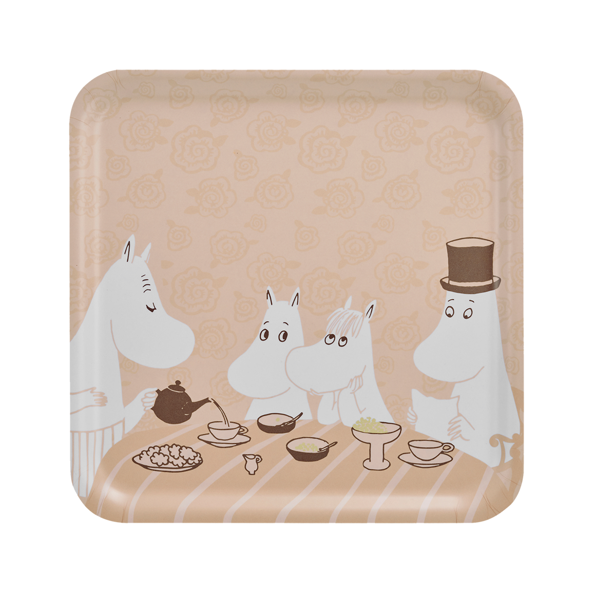 MOOMIN TRAY, COFFEE TIME - SQUARE