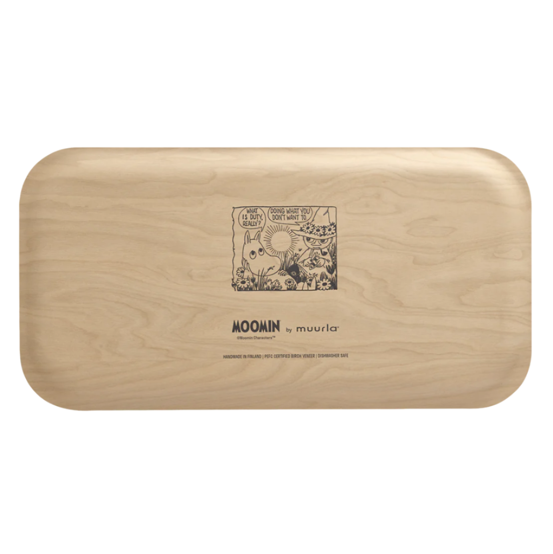 MOOMIN TRAY, IN THE GARDEN - YELLOW, LONG