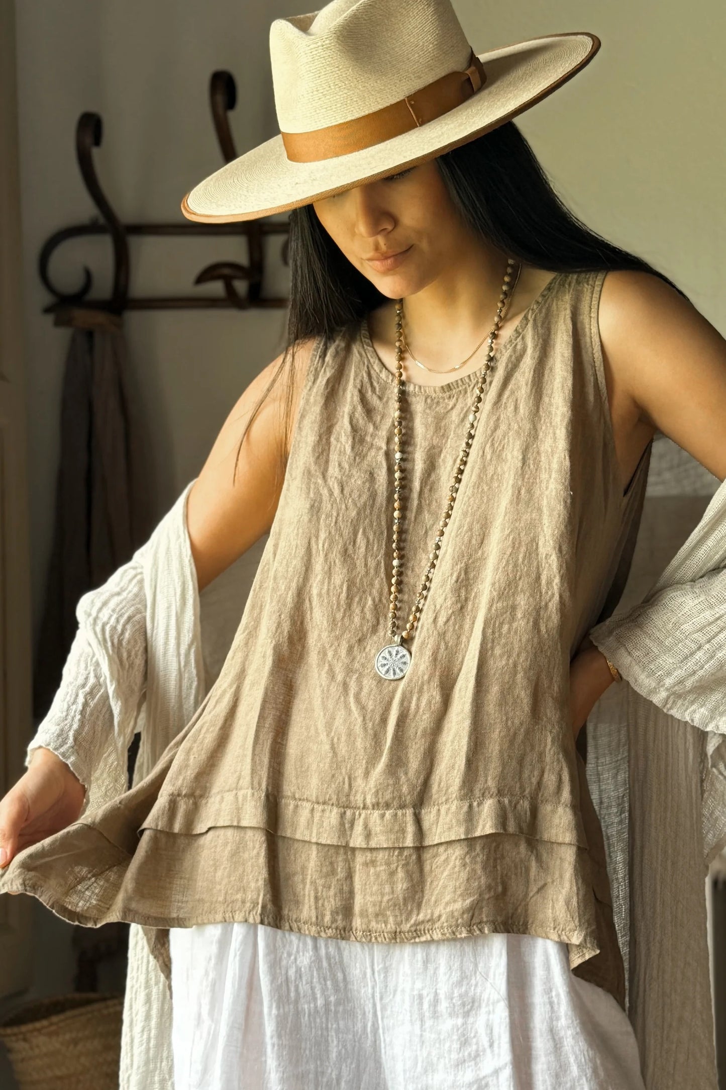 TOP NOLA, LINEN - SAVANNAH