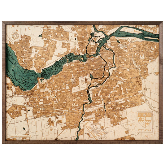 MAP, FRAMED - OTTAWA