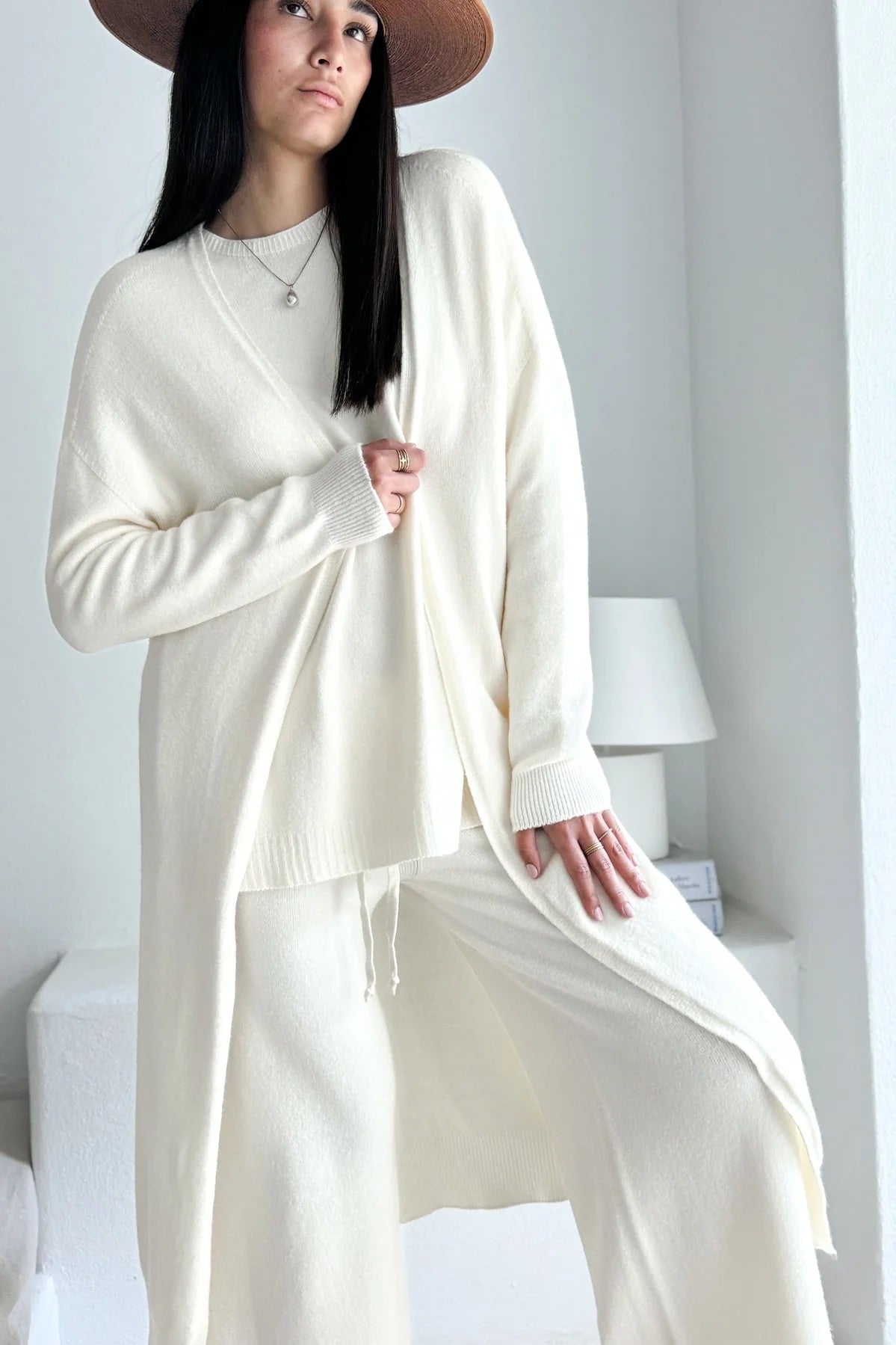 LOUNGE WEAR, CARDIGAN - WRAP YOURSELF, OFF-WHITE