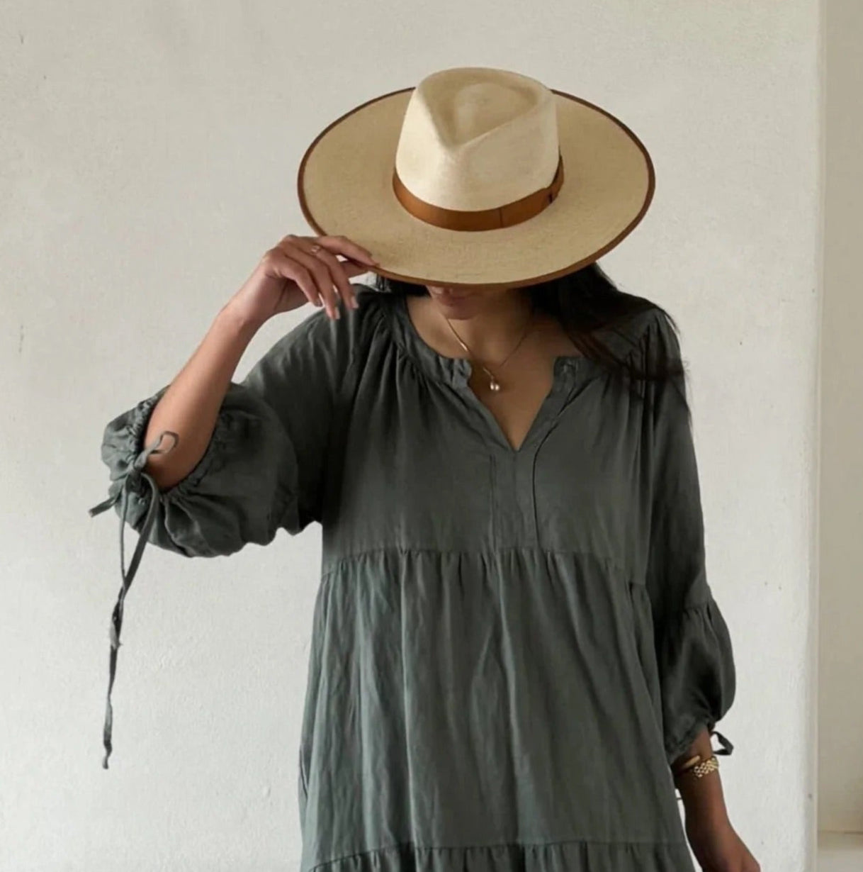 DRESS LINEN, SUMMER DAY - CAMO
