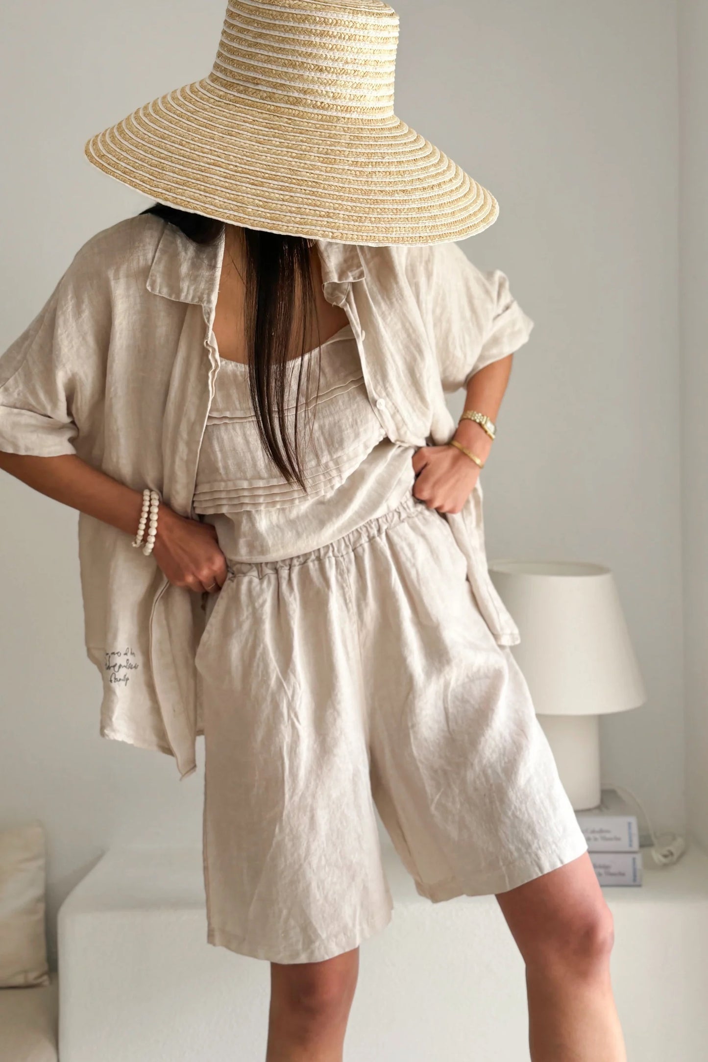 SHORTS LINEN, RIVIERA - SAND