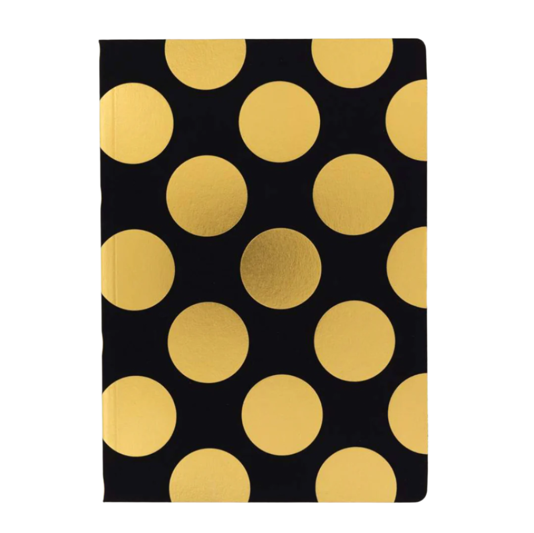 STATIONERY - NOTEBOOK (POLKA BLACK)
