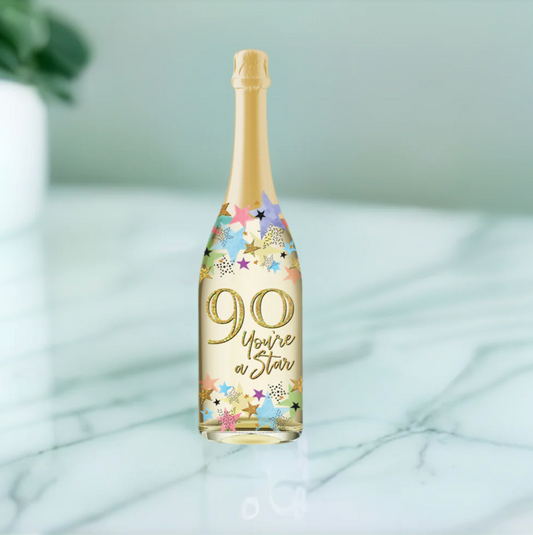 CHAMPAGNE CARD - HAPPY BD AGE 90