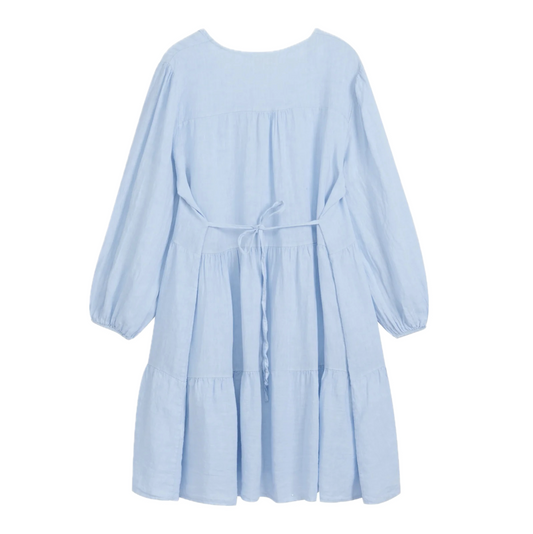 DRESS LINEN, BELLE - LIGHT BLUE