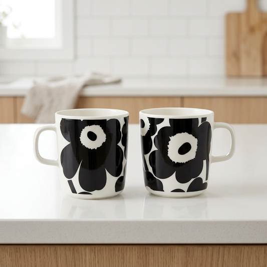 MARIMEKKO MUG, OIVA - UNIKKO, BLACK SIZE LARGE