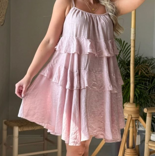 TUNIC LINEN, LILIBET - LIGHT PINK