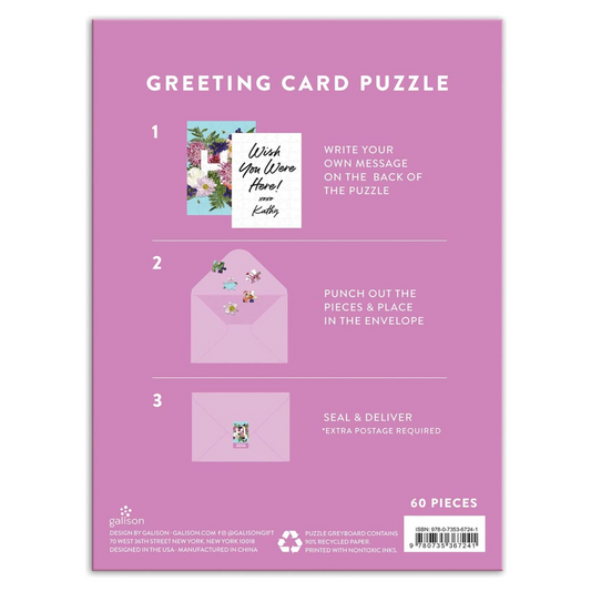 GREETING CARD PUZZLE - SAY IT WITH FLOWERS