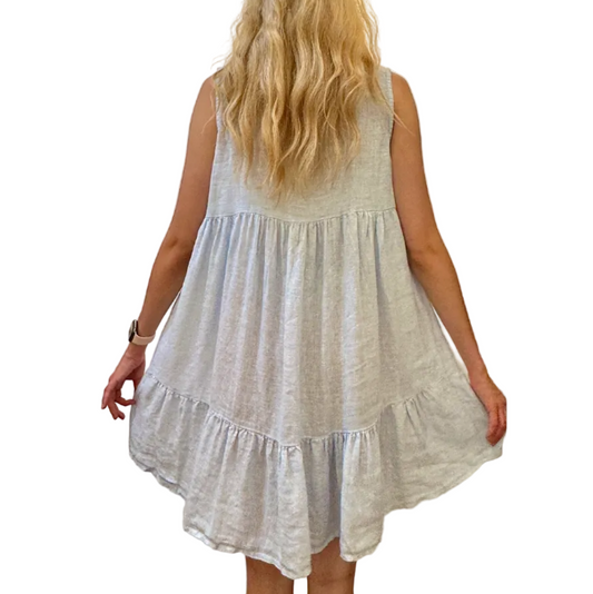 DRESS LINEN - LIGHT BLUE