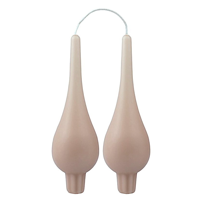 DANISH CANDLE, DROP SHAPE - SAND