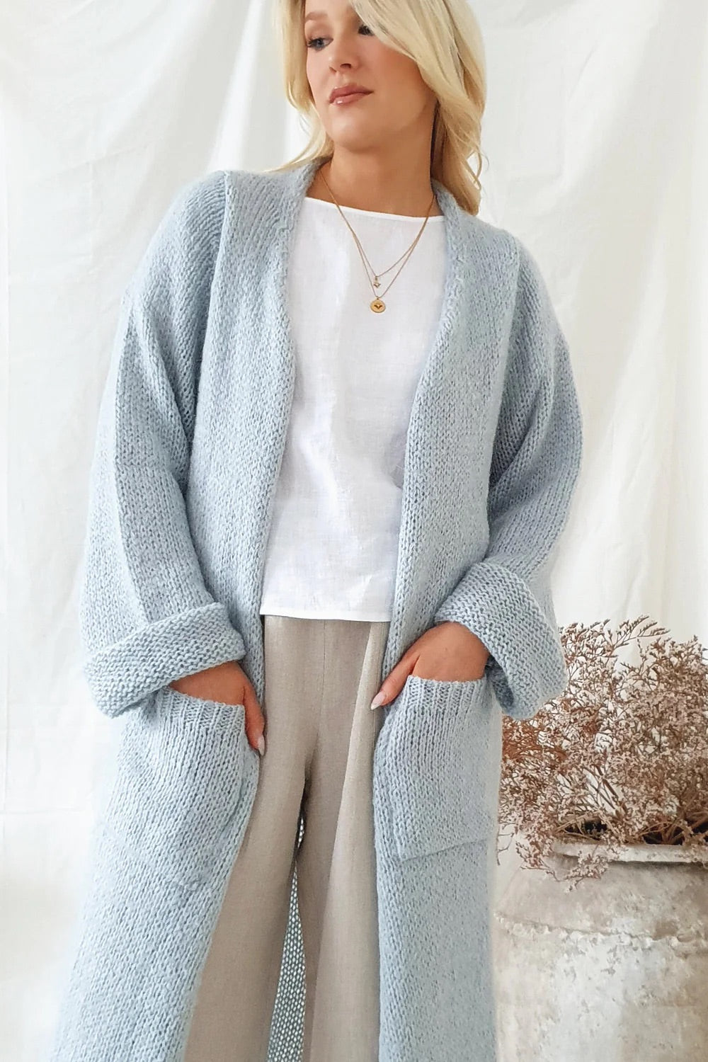 CARDIGAN, SLOWLY MORNING - ICE BLUE